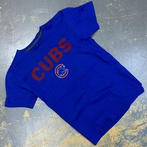 Chicago Cubs Short Sleeve Shirt Medium Royal Blue MLB Baseball Soft Spun